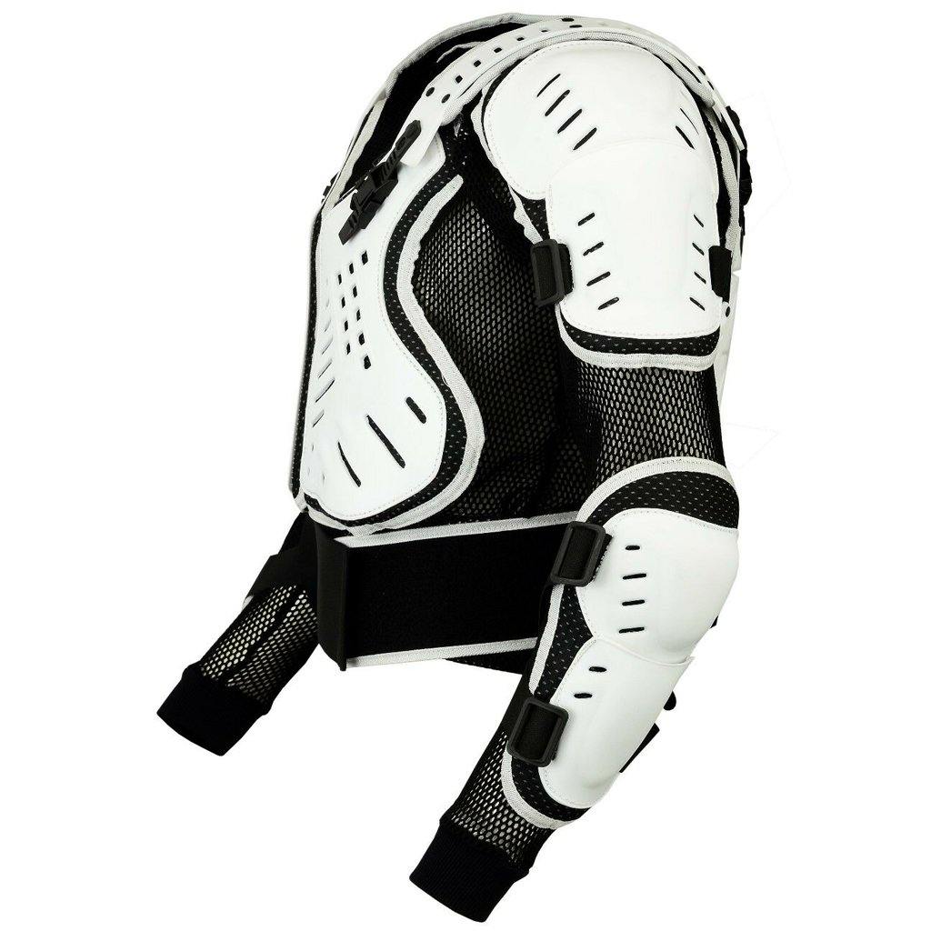 Adult White Motocross Body Armour Bikequad Protective Enduro Bionic Quad Jacket - biznimart