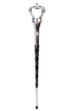 Premium Crown Mace Large 60" In 3 Shafts - Chrome Plated Metal Parts Including Chain - Lion Top in Std Size Quick Screw Assembled - biznimart