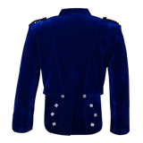Blue Velvet Prince Charlie Jacket With Waistcoat - biznimart