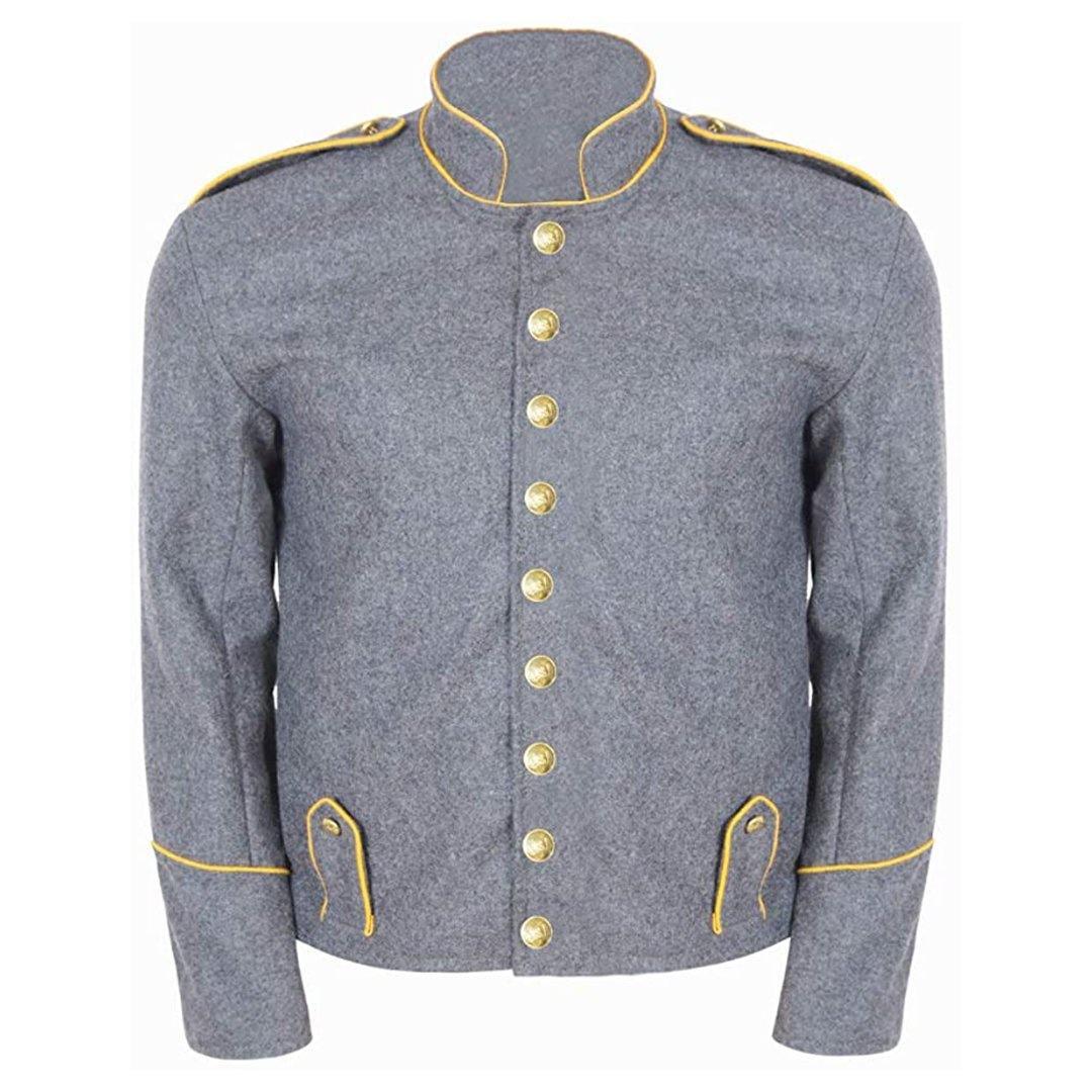 CW CS Richmond Depot Cavalry 1 And Northern Virginia Shell Coat With Yellow Piping Braid - biznimart