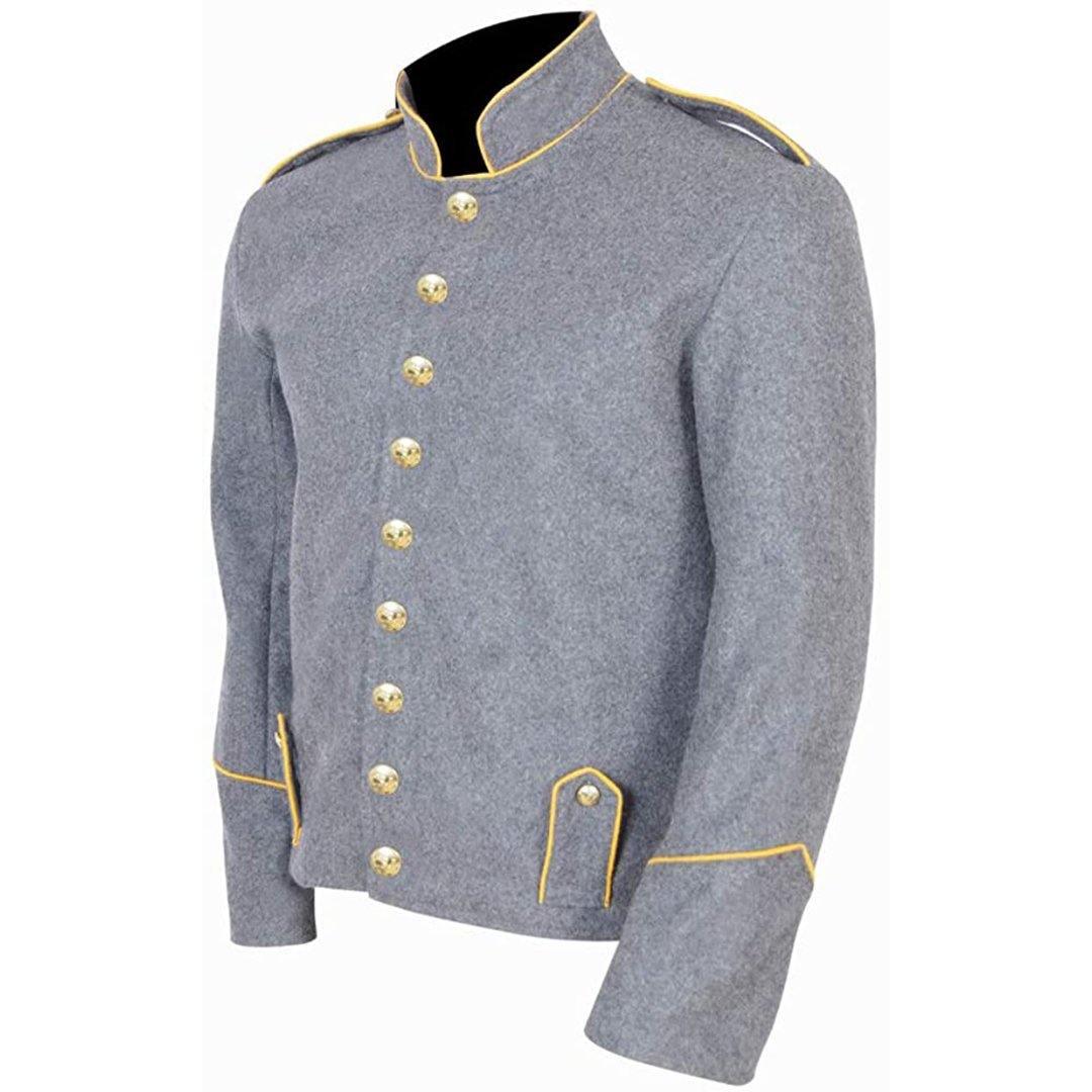 CW CS Richmond Depot Cavalry 1 And Northern Virginia Shell Coat With Yellow Piping Braid - biznimart