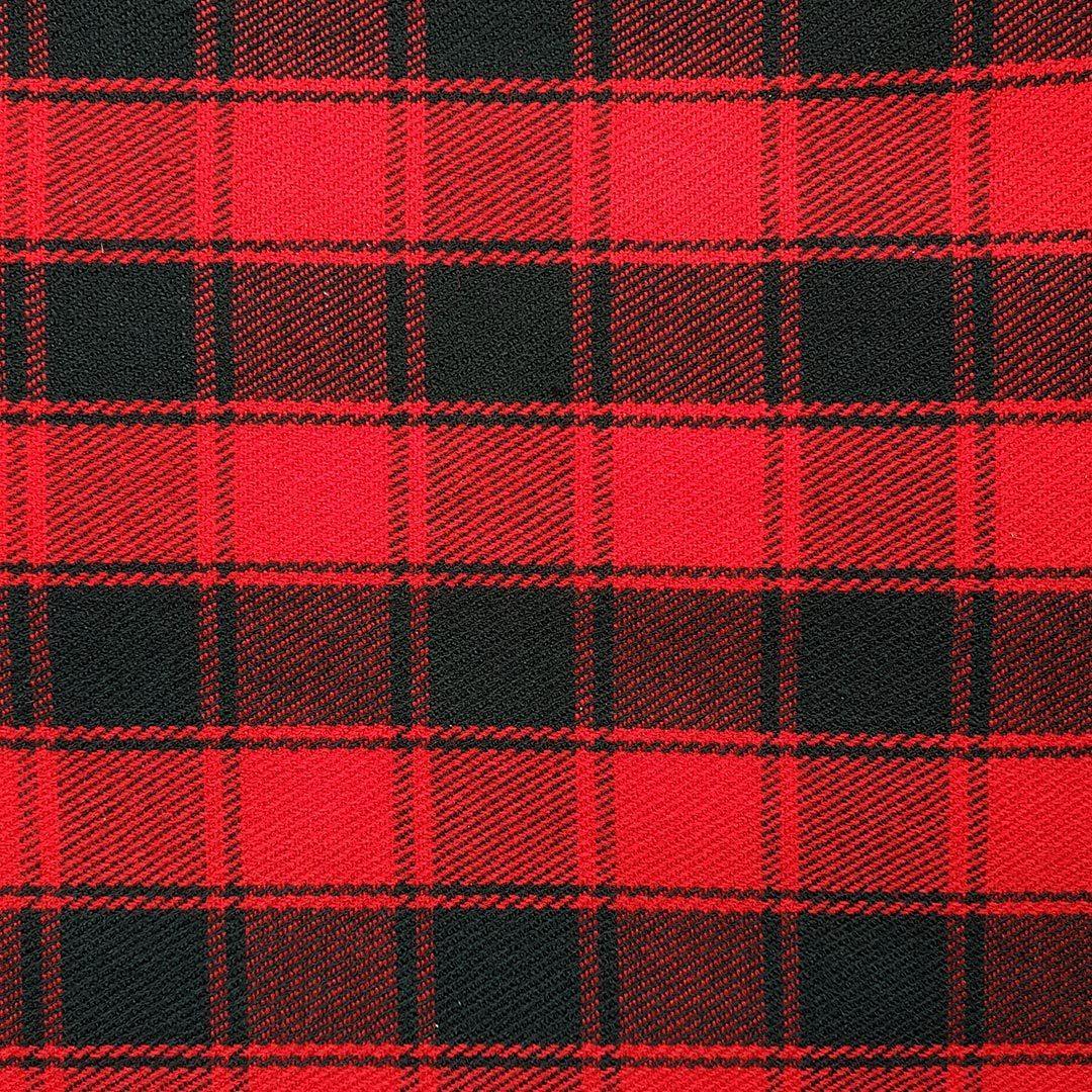 Super Acrylic Wool 13oz Scottish Tartan Kilts 8 Yards With Box Pleats 24" Regular Drop Fringed Apron 3 Metal Buckles Leather Straps - biznimart