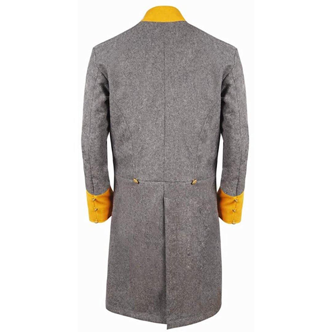 Cavalry CW Officer's Dual Breasted Frock Coat With Yellow Collar And Cuff - biznimart