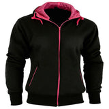 Ladies Fleece Hoodie Removable CE Armour Motorbike Jacket - biznimart
