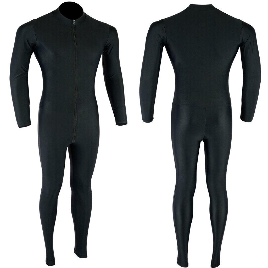 Motorcycle One Piece Suit Base Layer Compression Lycra Inner Rash Guard Black - biznimart