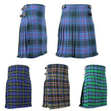 Scottish Tartan Kilts 8 Yards With Box Pleats Medium Weight 13oz Leather Straps