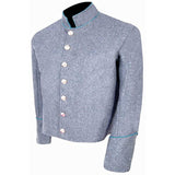 Infantry Sky Blue Piping Grey Pure Wool Shell Jacket - biznimart