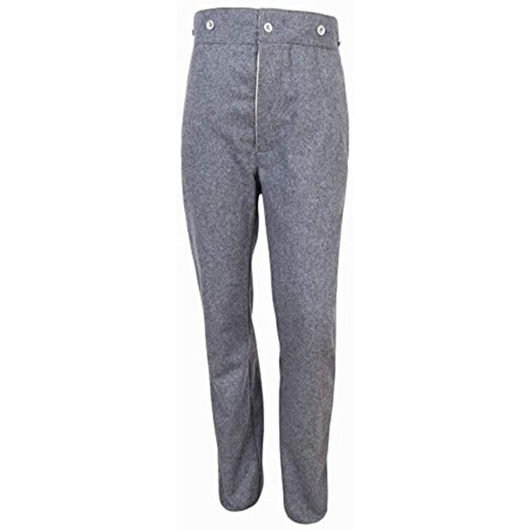 US CW 2 Inches Trim Grey Trouser Artillery/Infantry/Cavalry/Black/Rank Stripe - biznimart