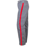 US CW 2 Inches Trim Grey Trouser Artillery/Infantry/Cavalry/Black/Rank Stripe - biznimart