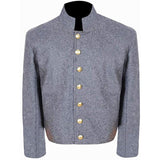 CW US Confederate Untrimmed Grey Wool Shell Coat Jacket - biznimart