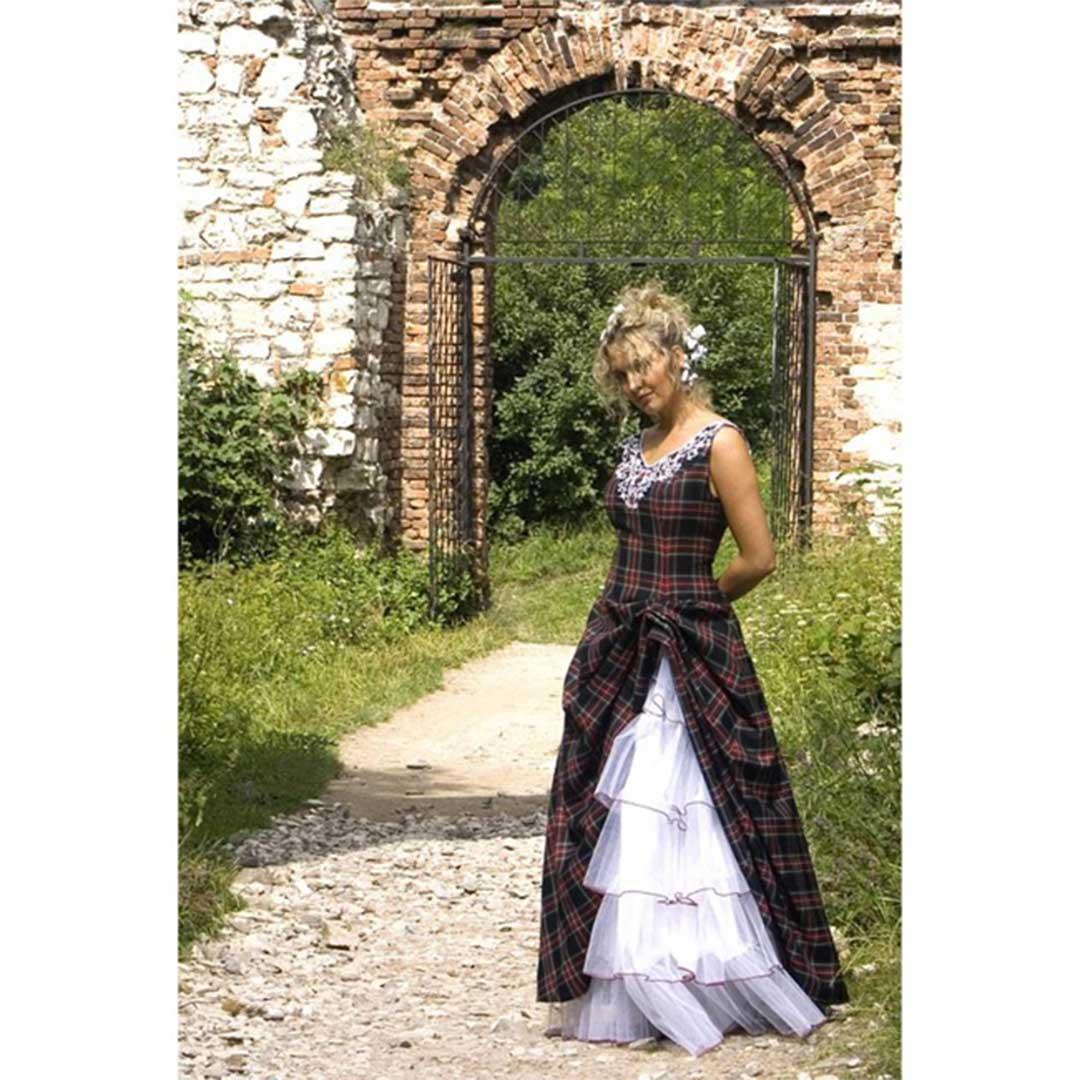 Abigail Tartan Wedding Dress - biznimart
