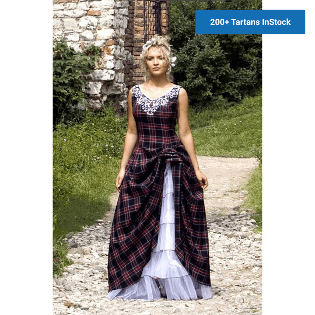 Abigail Tartan Wedding Dress - biznimart