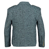 Pure Wool Black And Blue Argyll Jacket With Waistcoat/Vest - biznimart