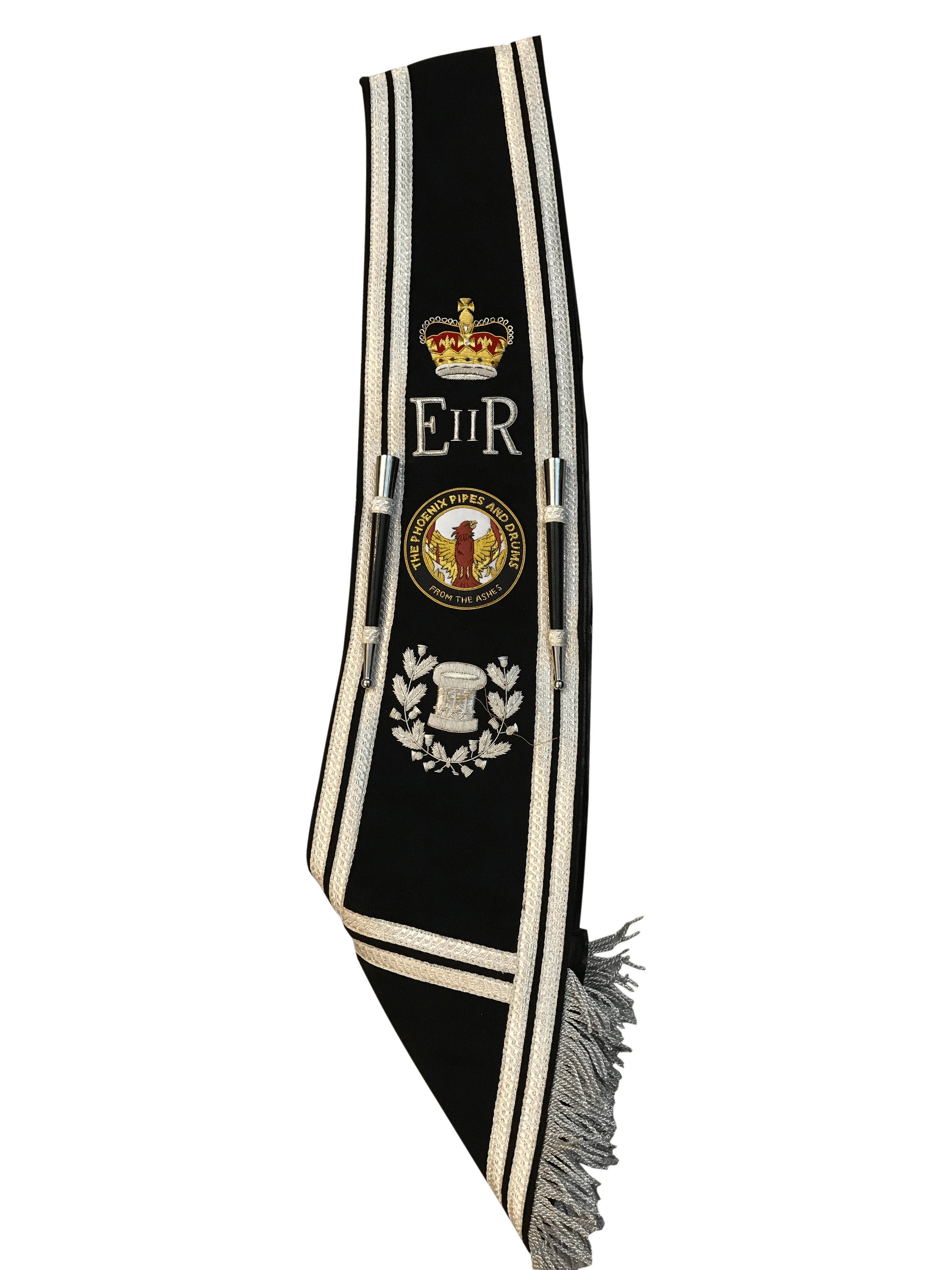 Drum Major Or Pipe Major Baldric / Sash Custom Made Hand Embroidered Blazer - biznimart