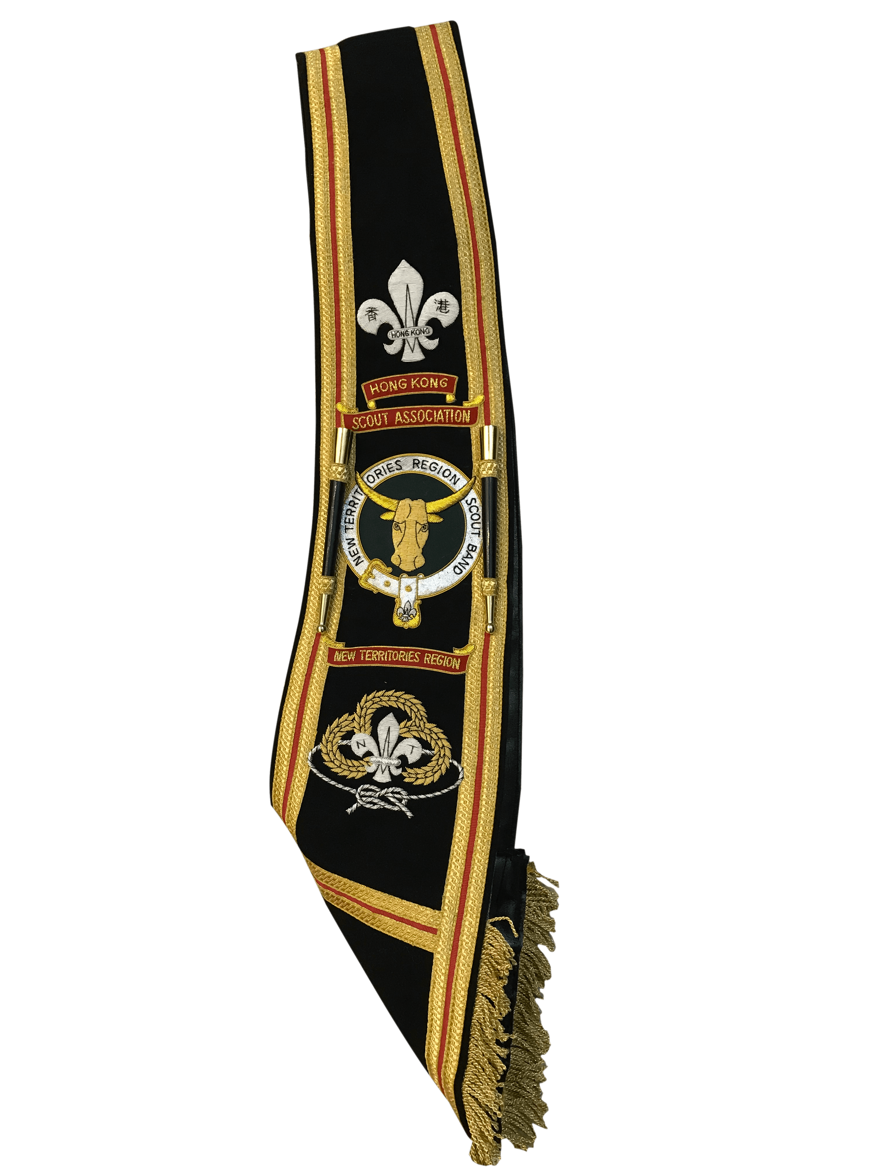 Drum Major Or Pipe Major Baldric / Sash Custom Made Hand Embroidered Blazer - biznimart