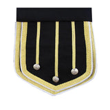 Black Pipe Band Doublet With Gold Trim Zip Front