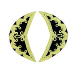 Black Pipe Band Doublet With Gold Trim Zip Front