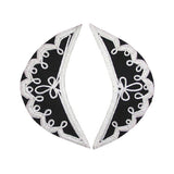 Black Pipe Band Doublet With Scrolling Trim Zip Front