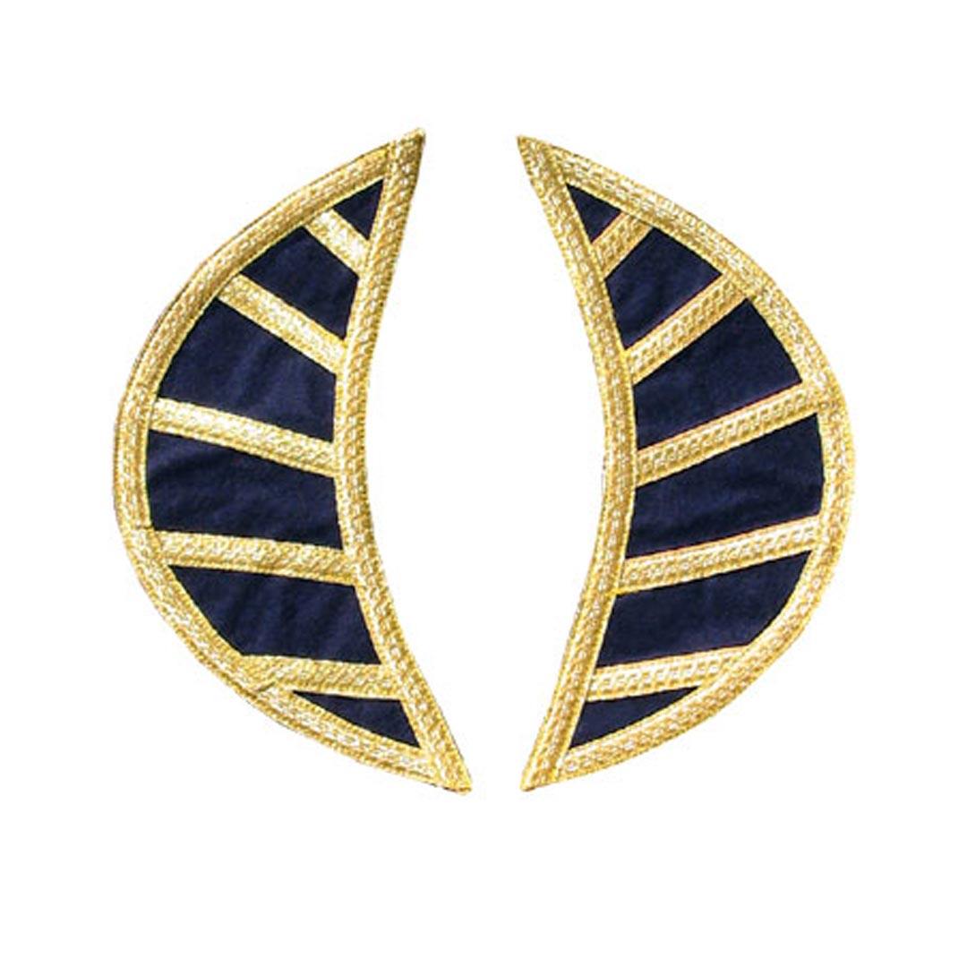 Dark Blue Pipe Band Doublet With Gold Braid Zip Front