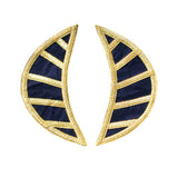 Dark Blue Pipe Band Doublet With Gold Braid Zip Front