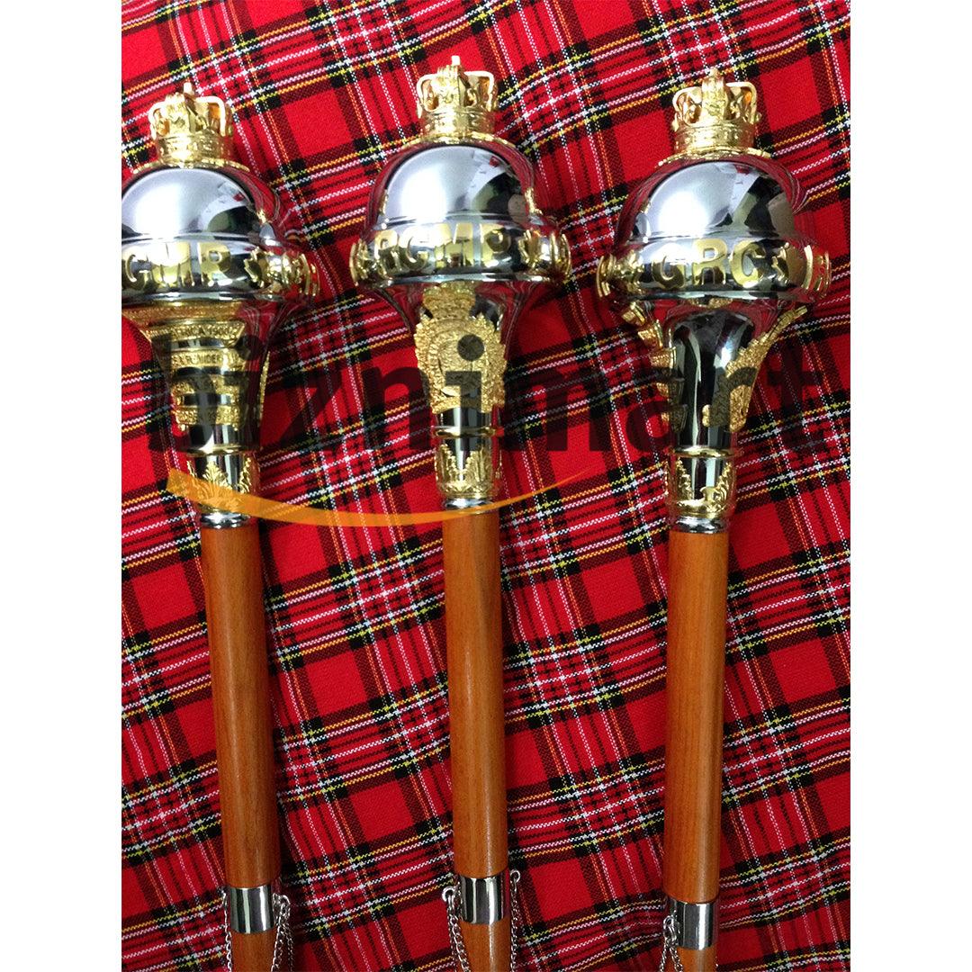 Drum Major Mace Custom Made Ceremonial Mace With Battle Honors - biznimart