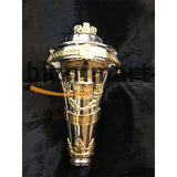 Custom Made Drum Major Mace Stave With Scrolls & Crown Top - biznimart