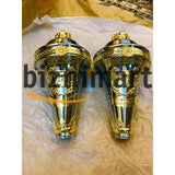 Custom Made Drum Major Mace Stave With Scrolls & Crown Top - biznimart