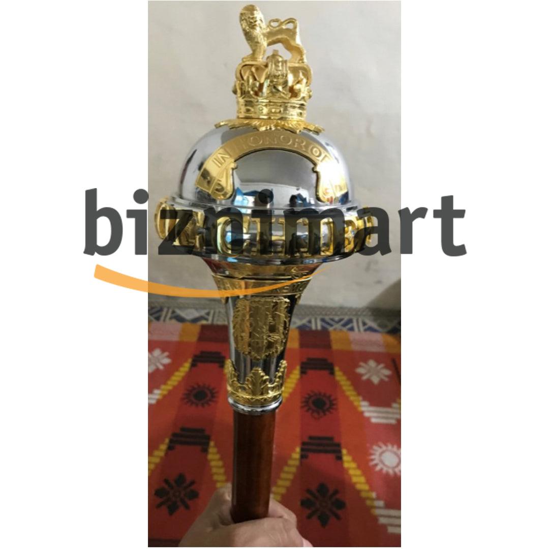 Drum Major Mace Custom Made Ceremonial Mace With Battle Honors - biznimart