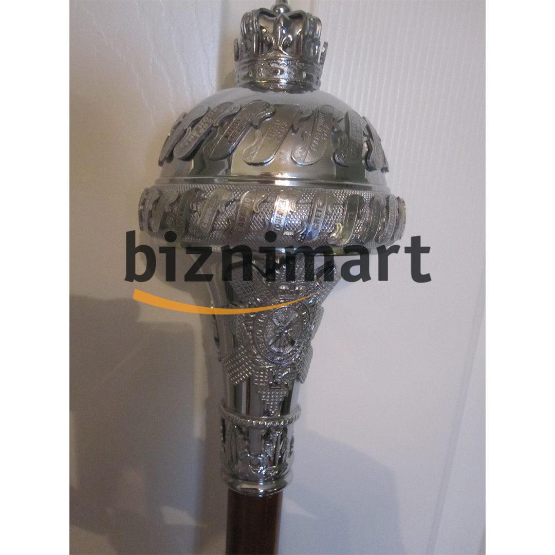 Drum Major Mace Custom Made Ceremonial Mace With Battle Honors - biznimart