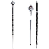 Drum Major Stave Stave Chrome Plain Head Ball Top 3 Part