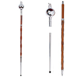 Drum Major Stave Plain Chrome Ball Head Lion and Crown Three parts