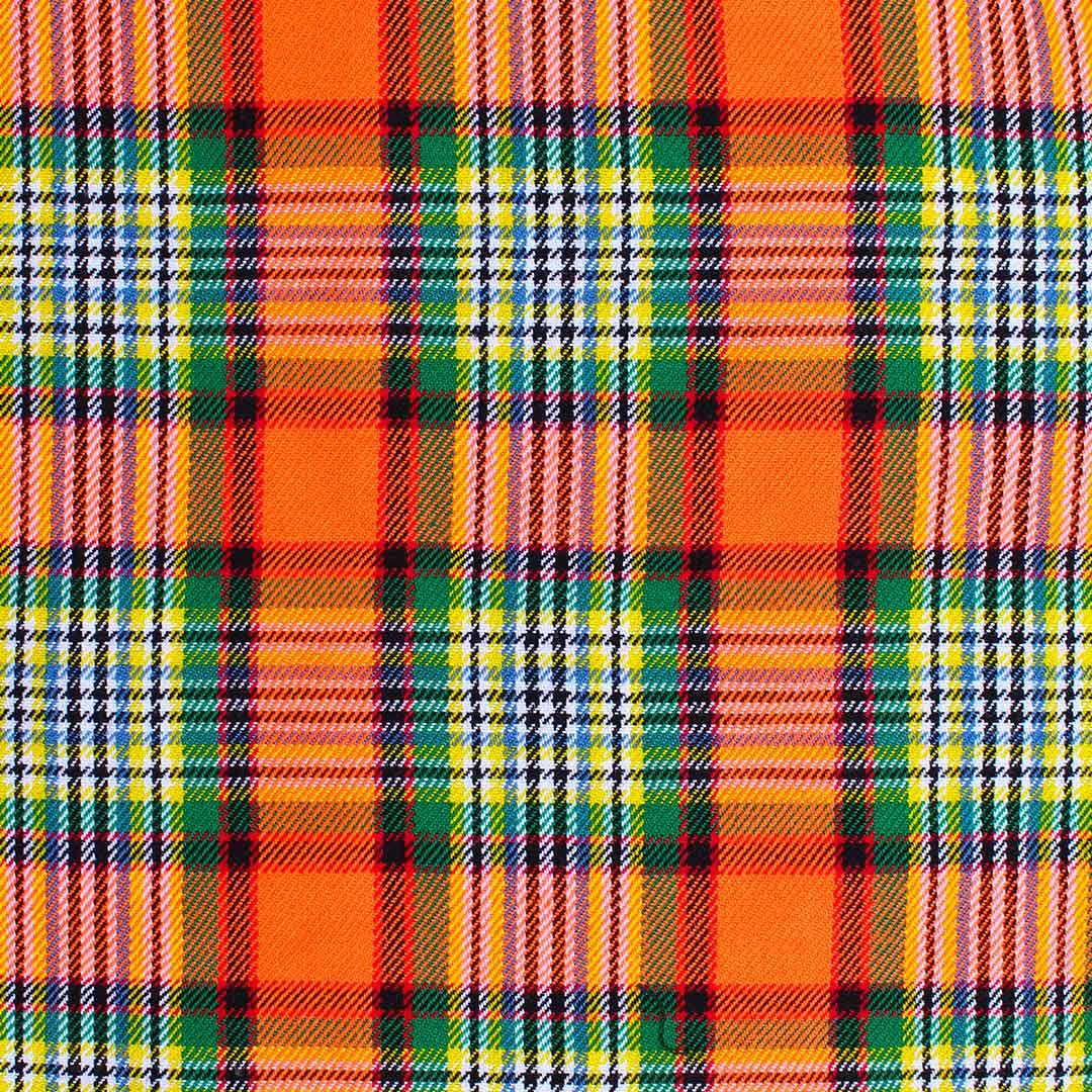 Super Acrylic Wool 13oz Scottish Tartan Kilts 8 Yards With Box Pleats 24" Regular Drop Fringed Apron 3 Metal Buckles Leather Straps - biznimart