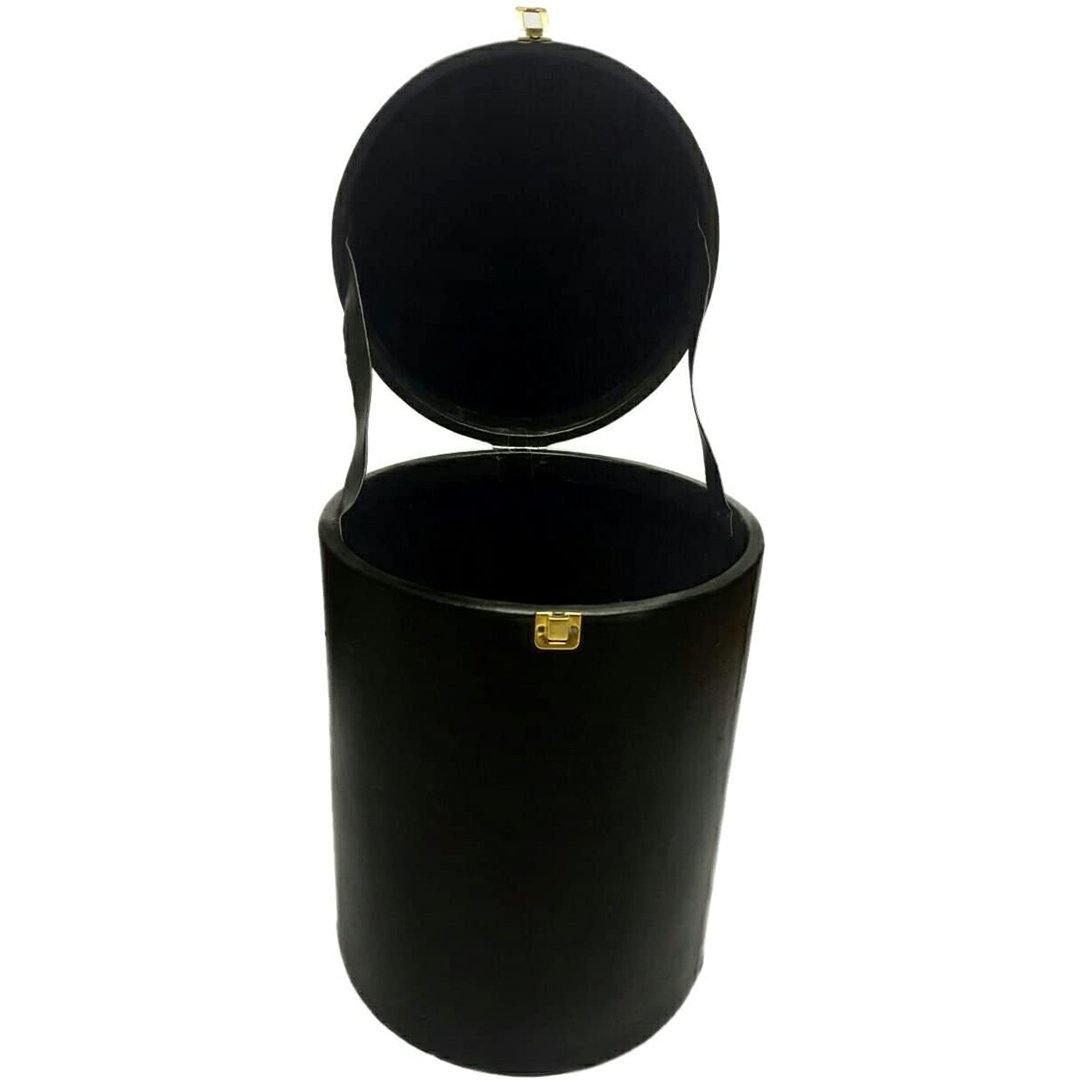 Feather Bonnet Hat Cap Carrying Case Black Color Scottish Bonnet Wooden Case
