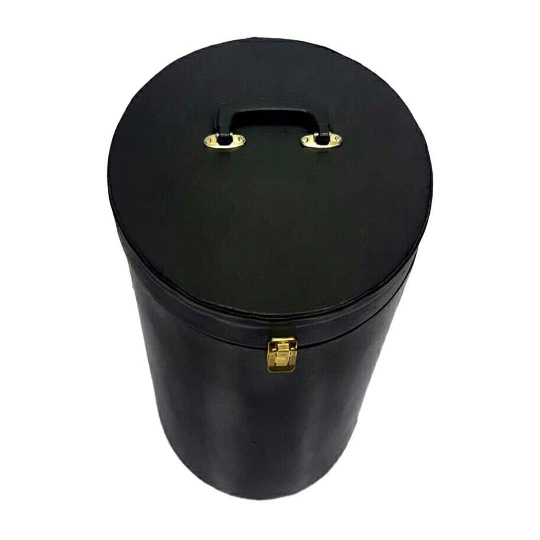 Feather Bonnet Hat Cap Carrying Case Black Color Scottish Bonnet Wooden Case