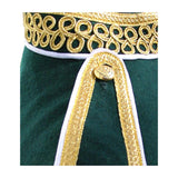 Green Pipe Band Doublet With Fancy Gold Trim