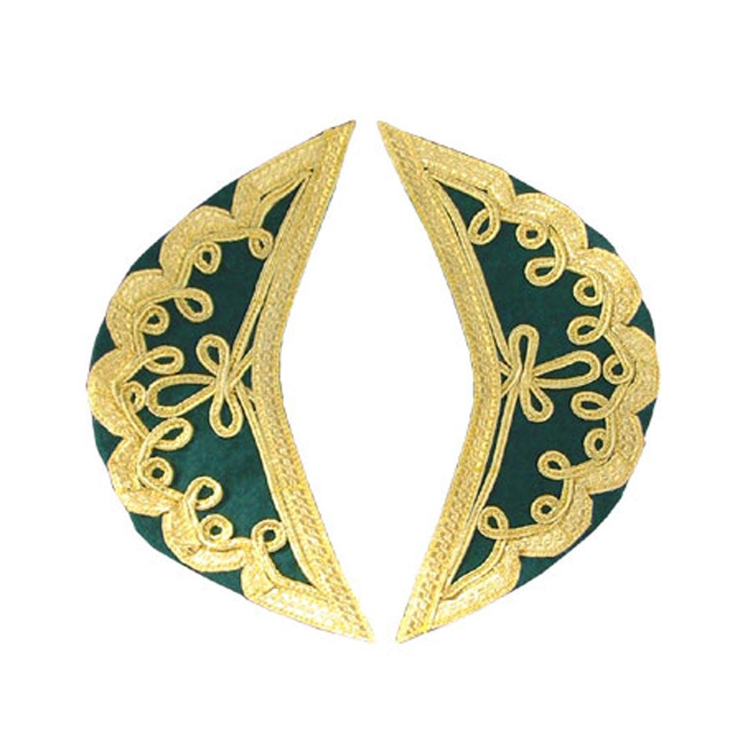Green Pipe Band Doublet With Fancy Gold Trim