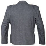 Grey Tweed Argyll Jacket And Vest Pure Wool - biznimart