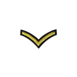 1 Stripe Chevron Badge Gold Bullion On Blue