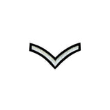 1 Stripe Chevron Badge Silver Bullion On Black