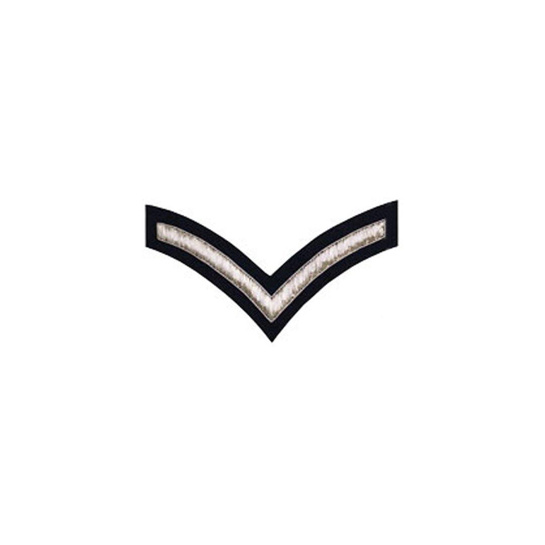 imperial-highland-supplies-1-stripe-chevron-badge-silver-bullion-on-dark-blue