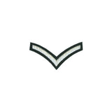 imperial-highland-supplies-1-stripe-chevron-badge-silver-bullion-on-green