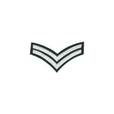 2 Stripe Chevron Badge Silver Bullion On Green
