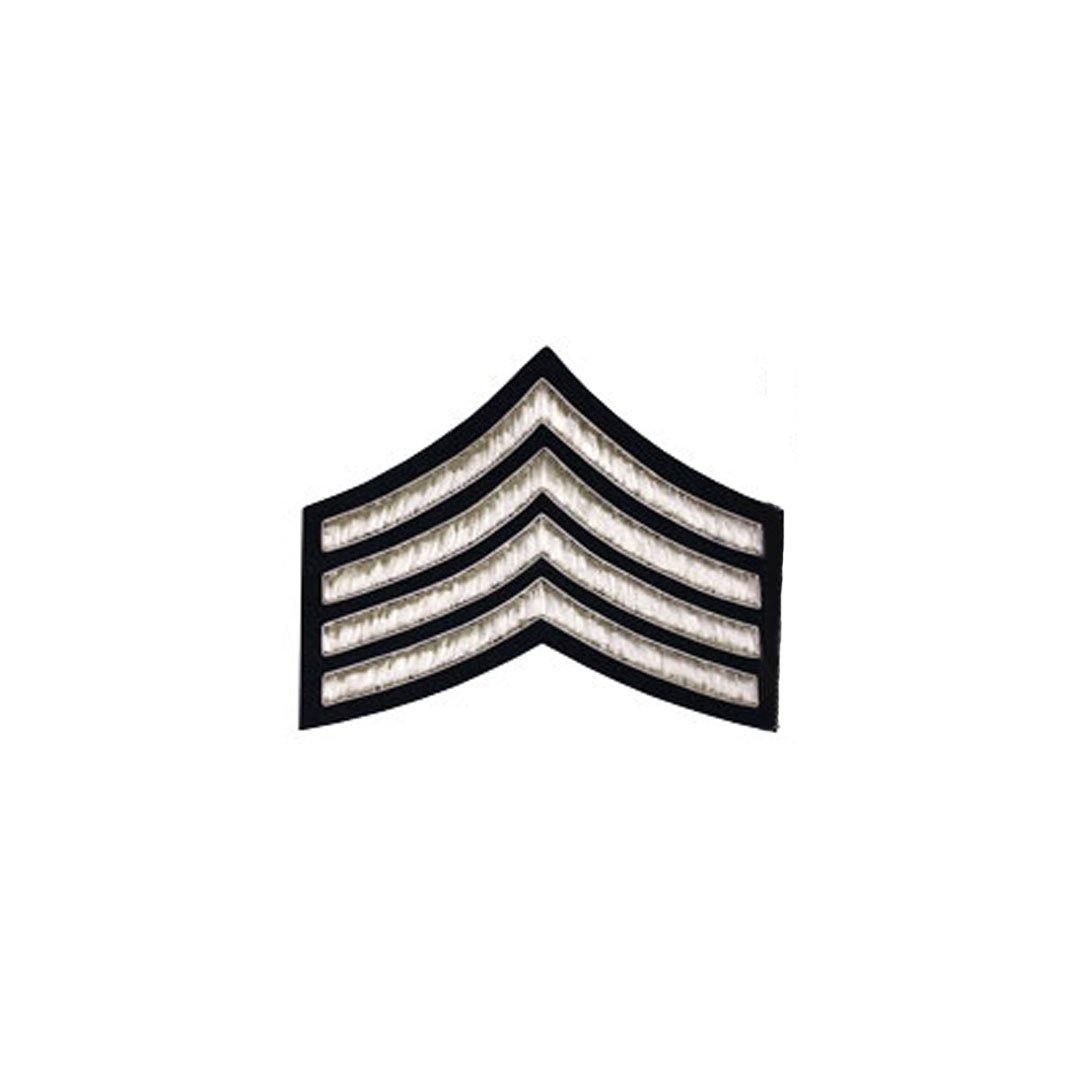 imperial-highland-supplies-4-stripe-chevron-badge-silver-bullion-on-dark-blue