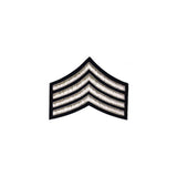 4 Stripe Chevrons Badge Silver Bullion On Blue