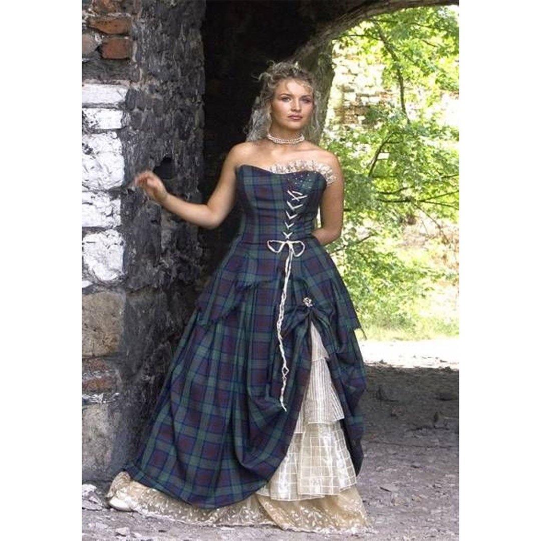 Bella Tartan Wedding Dress -biznimart
