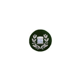Drum Major Badge Silver Bullion On Green