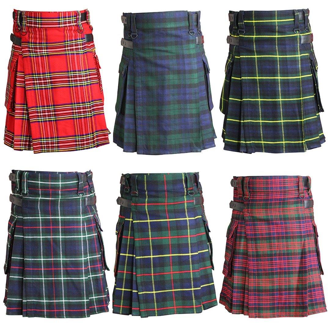 imperial-highland-supplies-mackenzie-tartan-modern-utility-kilt-heavy-weight-16oz-with-leather-straps