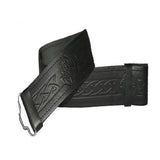 Swirl Celtic Knot Kilt Belt In Leather