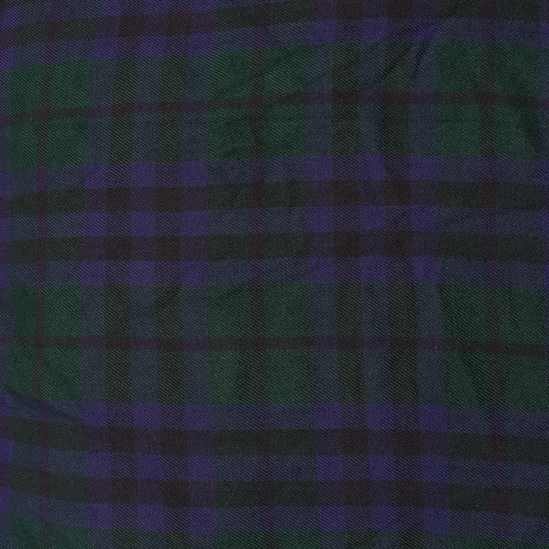 Super Acrylic Wool 13oz Scottish Tartan Kilts 8 Yards With Box Pleats 24" Regular Drop Fringed Apron 3 Metal Buckles Leather Straps - biznimart