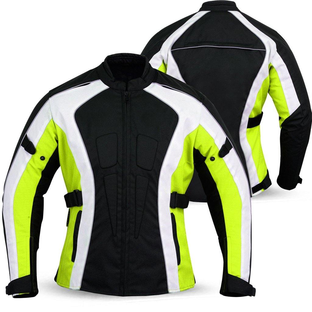 Ladies Women Motorcycle Waterproof Cordura Textile Jacket Motorbike Armours - biznimart